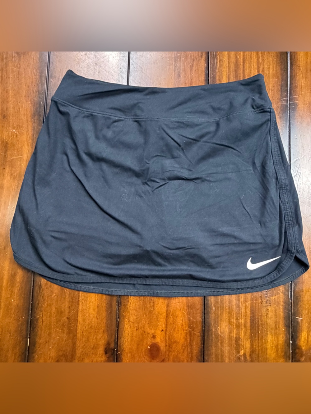 Nike Women’s Black Athletic Skort with White Swoosh